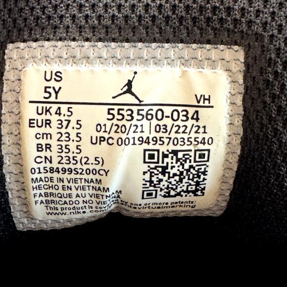 Size 5 - Nike Air Jordan 1 Low GS Crimson Tint Shoes 2021 Shoes - Picture 8 of 9